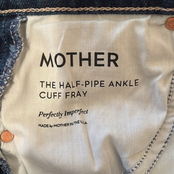 MOTHER Half Pipe Ankle Cuff Perfectly Imperfect Fray size 27 - Picture 2 of 4